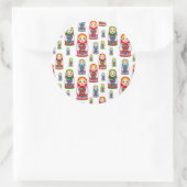 Sticker Rond Motif de poupée d'imbrication (Sac)