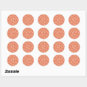 Sticker Rond Motif de puces d'aquarelle (Feuille)