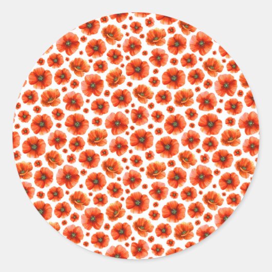 Sticker Rond Motif de puces d'aquarelle (Devant)