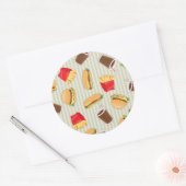 Sticker Rond Motif de restauration rapide 2 (Enveloppe)