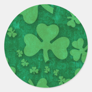 Sticker Rond Motif de shamrock