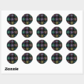 Sticker Rond Motif de structure atomique Science (Feuille)