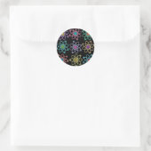 Sticker Rond Motif de structure atomique Science (Sac)