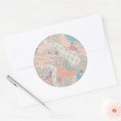 Sticker Rond Motif de style japonais. Illustration (Enveloppe)