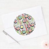 Sticker Rond Motif de sushi (Enveloppe)