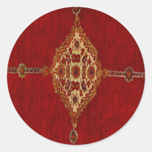 Sticker Rond Motif de tapis persan