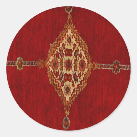 Sticker Rond Motif de tapis persan (Devant)