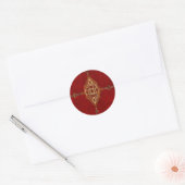 Sticker Rond Motif de tapis persan (Enveloppe)