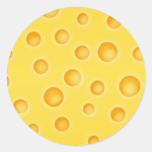 Sticker Rond Motif de texture au fromage suisse