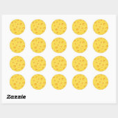 Sticker Rond Motif de texture au fromage suisse (Feuille)