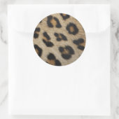 Sticker Rond Motif de texture de fourrure de léopard (Sac)