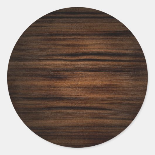 Sticker Rond Motif de texture en bois Brown foncé (Devant)