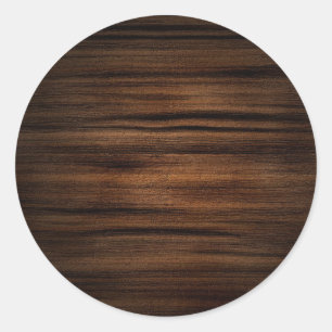 Sticker Rond Motif de texture en bois Brown foncé