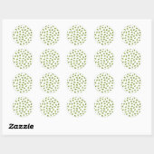 Sticker Rond Motif de tortue mignonne (Feuille)