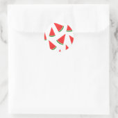 Sticker Rond Motif de tranche de pastèque sucrée (Sac)