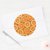 Sticker Rond Motif de tranches de citron (Enveloppe)