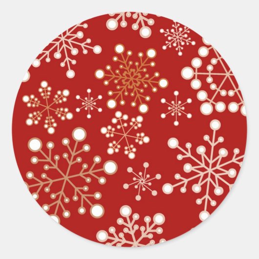 Sticker Rond Motif de vacances Red et Gold (Devant)