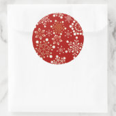Sticker Rond Motif de vacances Red et Gold (Sac)