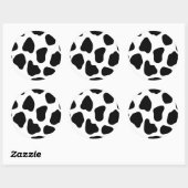 Sticker Rond Motif de vache (Feuille)