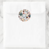 Sticker Rond Motif de vieilles horloges vintage (Sac)