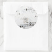 Sticker Rond Motif d'écorce de bouleau (Sac)