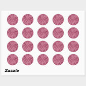 Sticker Rond Motif d'enveloppement de bulle rose (Feuille)