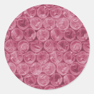 Sticker Rond Motif d'enveloppement de bulle rose