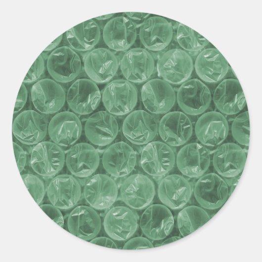 Sticker Rond Motif d'enveloppement de bulle verte (Devant)