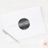 Sticker Rond Motif des éclats pointus - Noir, Gris, Blanc (Enveloppe)