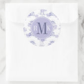 Sticker Rond Motif des ondulations et des navires (Sac)