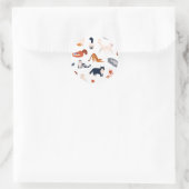 Sticker Rond Motif des races de chats (Sac)