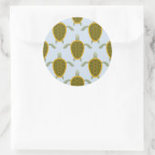 Sticker Rond Motif Des Tortues De Mer (Sac)