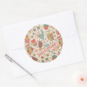 Sticker Rond Motif D'Été Avec Glace (Enveloppe)