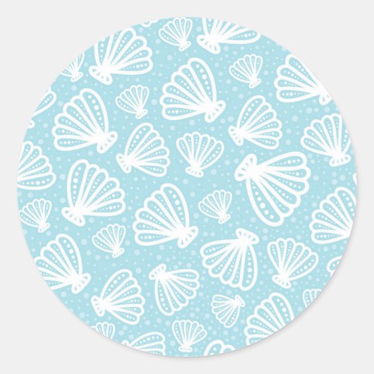 Sticker Rond Motif d'été Shell (Devant)