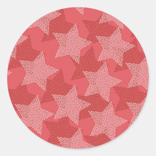 Sticker Rond Motif d'étoiles (Devant)