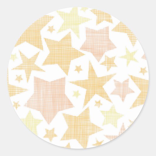 Sticker Rond Motif d'étoiles (Devant)