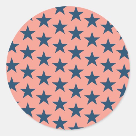 Sticker Rond Motif d'étoiles 4 (Devant)