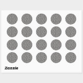 Sticker Rond Motif d'Halloween (Feuille)