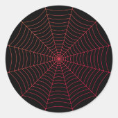 Sticker Rond Motif d'Halloween en rouge noir (Devant)