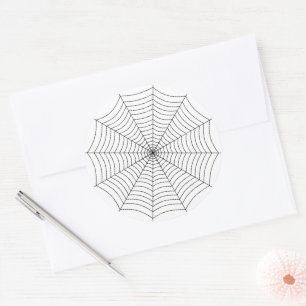 Sticker Rond Motif d'Halloween noir et blanc