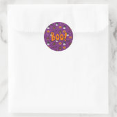 Sticker Rond Motif d'Halloween violet (Sac)