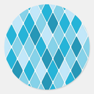 Sticker Rond Motif d'hiver de harlequin