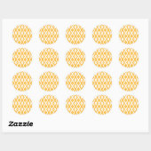 Sticker Rond Motif diamant jaune et blanc soleil (Feuille)