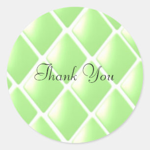 Sticker Rond Motif Diamant Vert Quilé