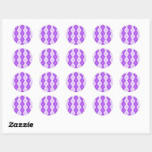 Sticker Rond Motif diamant violet clair (Feuille)