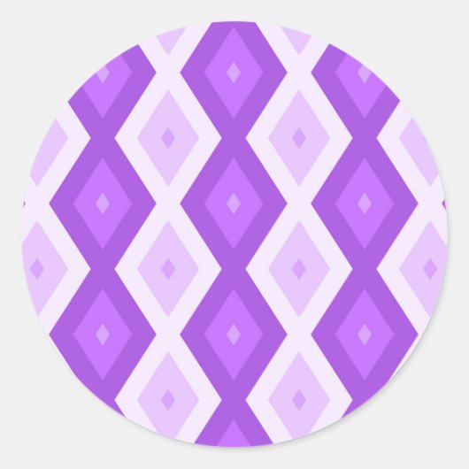 Sticker Rond Motif diamant violet clair (Devant)
