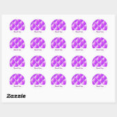 Sticker Rond Motif diamant violet gras (Feuille)