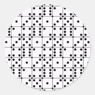 STICKER ROND MOTIF DICE