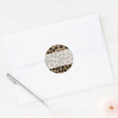 Sticker Rond Motif d'impression noir et Brown Cheetah. (Enveloppe)