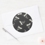 Sticker Rond Motif Doodle Sailboat (Enveloppe)